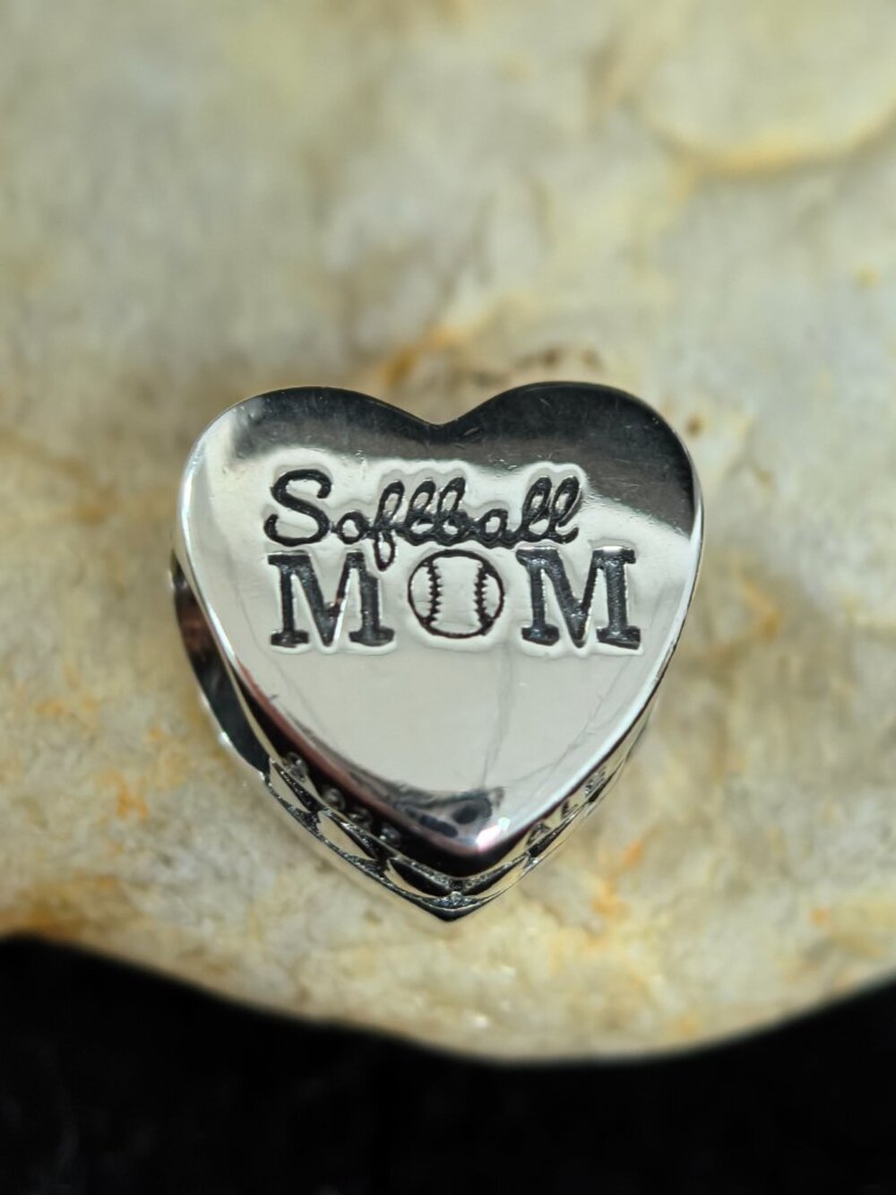 Pandora Softball Mom Exclusive Travel Heart Charm, S925 Silver Jewelry (Women's)